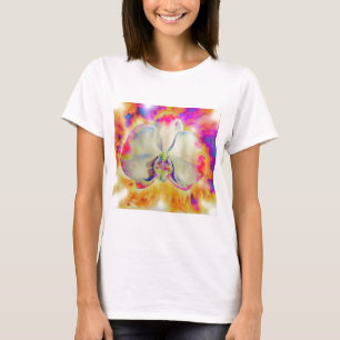 Romantic abstract orchid watercolor painting T-Shirt