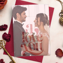 Romantic Add Your Own Photo Valentine Day Card