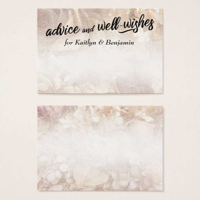 Romantic Advice & Well-Wishes for Bride & Groom (Front & Back)