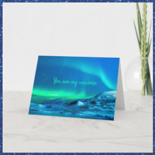 Romantic and Beautiful Northern Lights Card