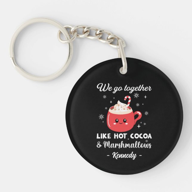 Romantic and Funny Christmas Key Ring (Front)