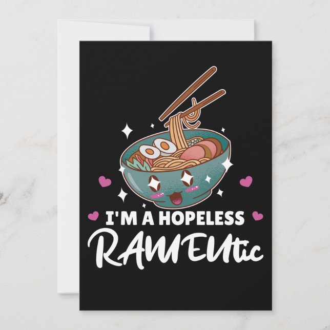 Romantic And Funny Pun On Ramen Invitation (Front)
