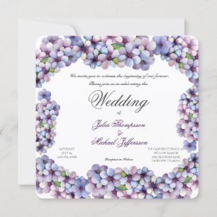 Romantic and Poetic Pastel Lilac Watercolor Invitation