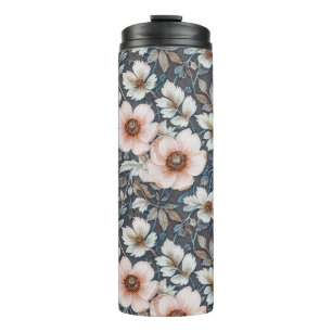 Romantic anemones pattern design 2 thermal tumbler