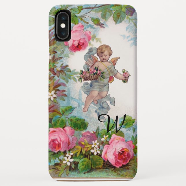 ROMANTIC ANGEL GATHERING PINK ROSES AND FLOWERS Case-Mate iPhone CASE (Back)