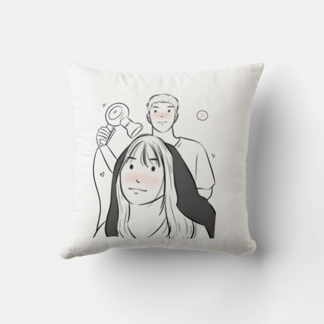 Romantic Anime Couple Pillow – Cute Love Gift  (Back)