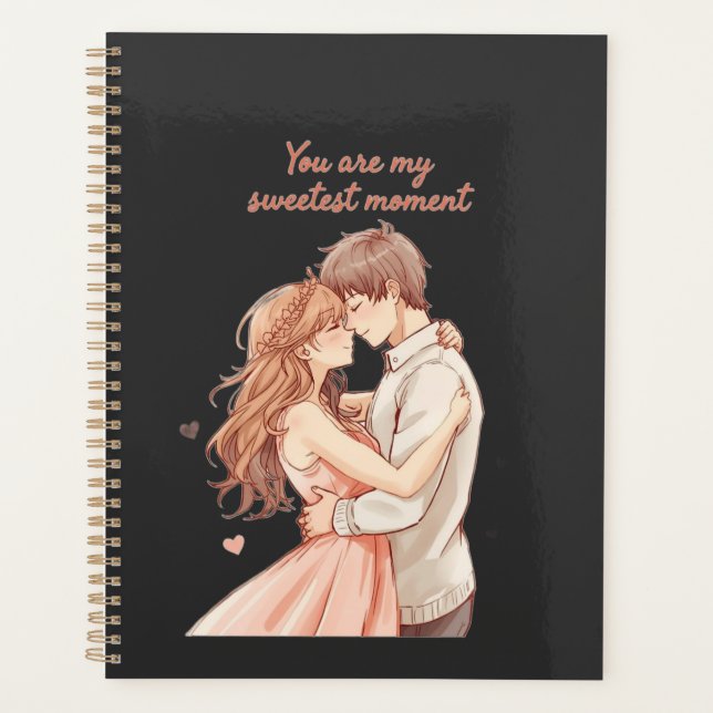 Romantic Anime Couple - Sweet Valentine Moment Planner (Front)