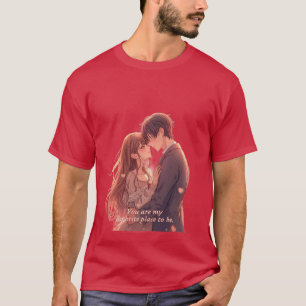 Romantic Anime Couple - Valentine's Day Aesthetic T-Shirt