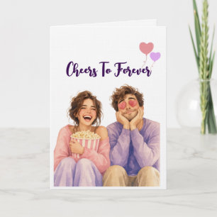 Romantic Anniversary Card Couple imaged
