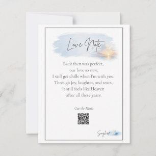 Romantic Anniversary Love Card with Music QR Code