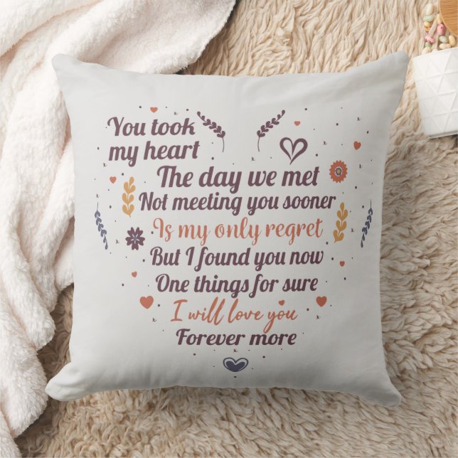 Romantic Anniversary or love poem word art  Cushion (Blanket)