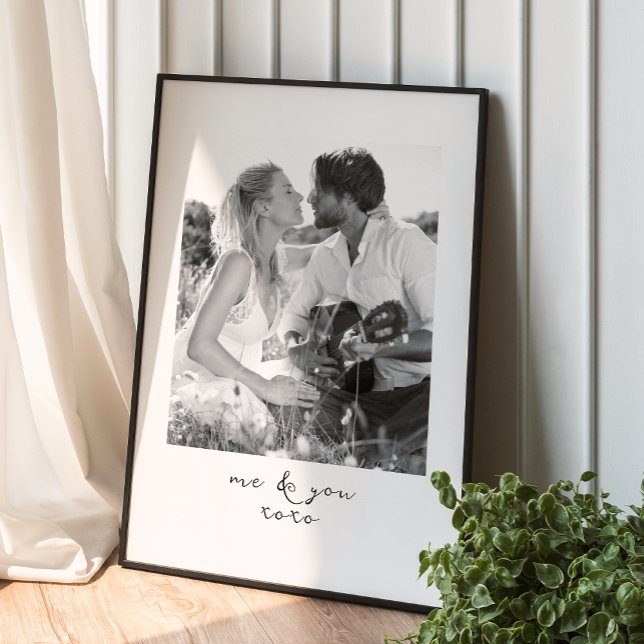 Romantic Anniversary Personalised Message Photo Poster (Creator Uploaded)