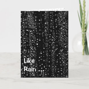 Romantic Anniversary Rain Drops Card