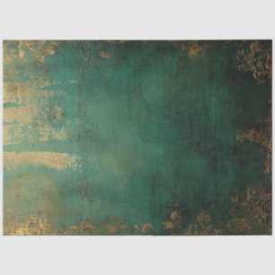 Romantic Antique Emerald and Gold Design Series 19 Tissue Paper