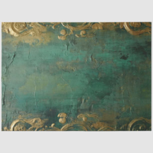 Romantic Antique Emerald and Gold Design Series 3 Tissue Paper