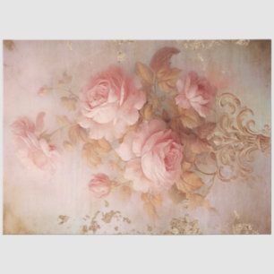 Romantic Antique Pink and Gold Design Series 16 Tissue Paper