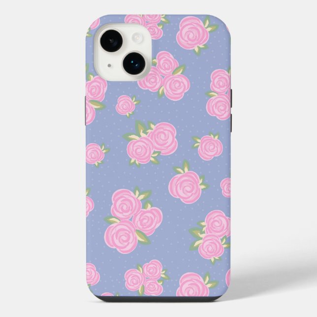 Romantic Antique Rose Design iPhone Case (Back)