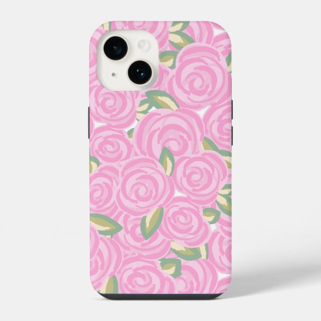 Romantic Antique Rose Design iPhone Case (Back)