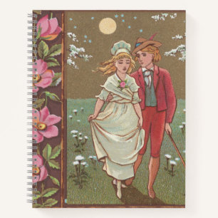 Romantic Antique Saint Valentine's Day Card, 1876 Notebook