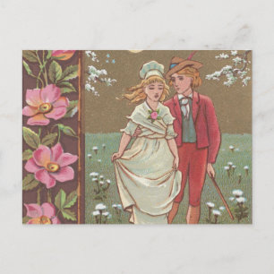 Romantic Antique Saint Valentine's Day Card, 1876 Postcard