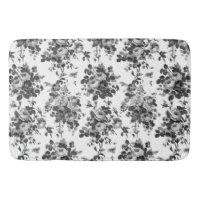 Romantic Antique Vintage Roses-Grey on White