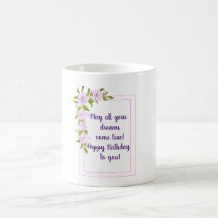 Romantic Apple tree flowers birthday Minimalist Coffee Mug
