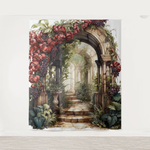 Romantic Archway Wedding Backdrop Tapestry