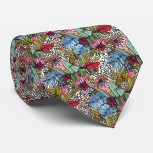 Romantic Australian Summer Flowers Tie