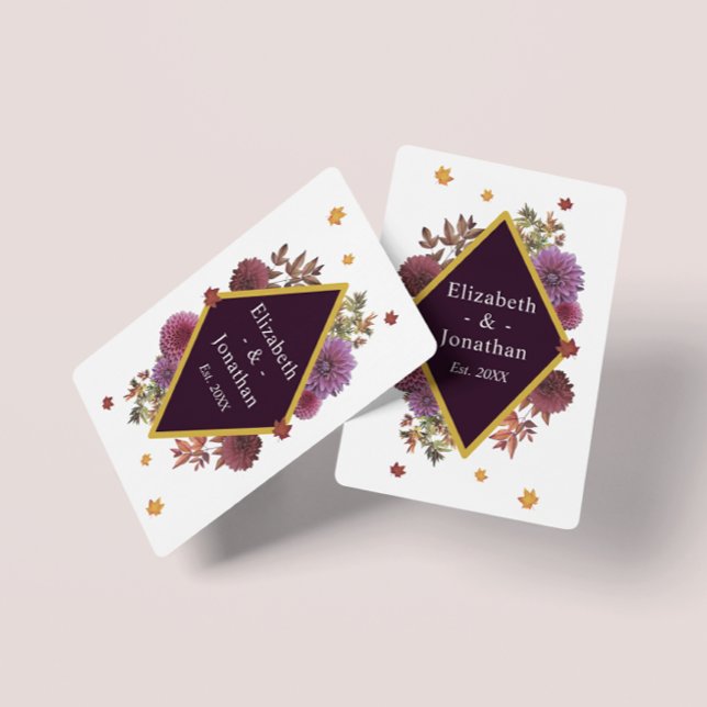 Romantic Autumn Dahlia Playing Cards (Creator Uploaded)