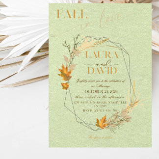 Romantic Autumn Floral Wedding Celebration Party Invitation