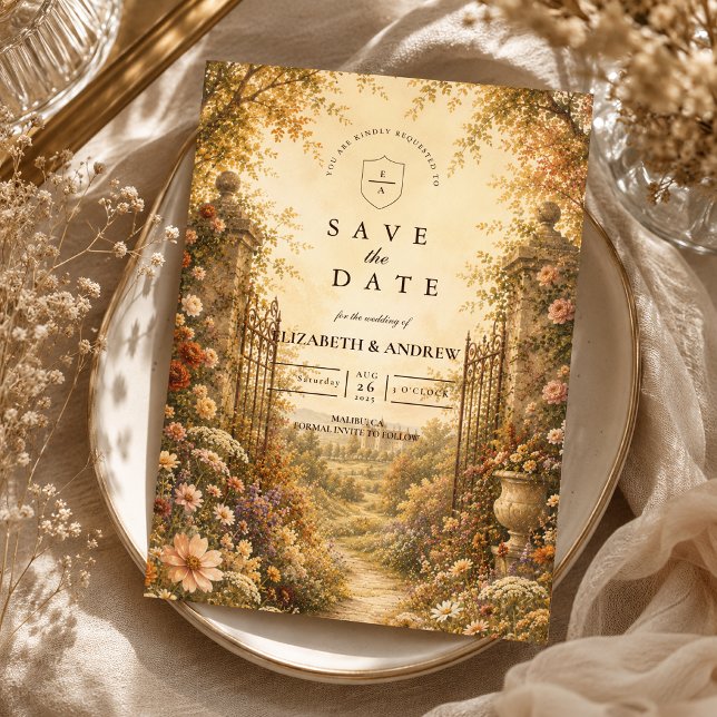 Romantic Autumn Wildflower Wedding Save The Date (Creator Uploaded)