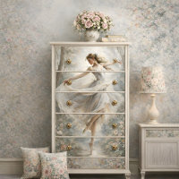 Romantic Ballerina Dance Forest Decoupage