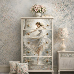 Romantic Ballerina Dance Forest Decoupage Tissue Paper