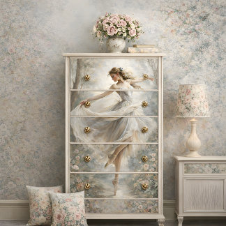 Romantic Ballerina Dance Forest Decoupage Tissue Paper