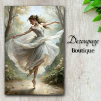 Romantic Ballerina Dance Forest Decoupage