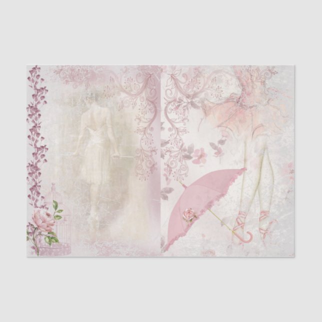 Romantic Ballerina Design Series 6 Tissue Paper (Front)