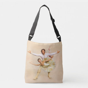 Romantic Ballet Partners - Pas de Deux in Pastels Crossbody Bag