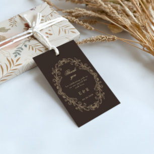 Romantic Baroque Ornate Frame Wedding Gift Tags
