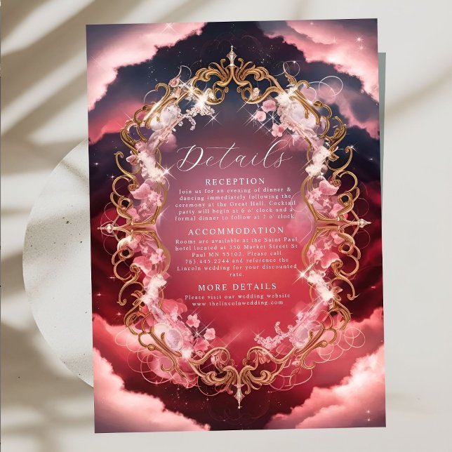 Romantic Baroque Themed Mystic Wedding Enclosure Card (Creator Uploaded)
