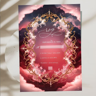 Romantic Baroque Themed Mystic Wedding RSVP Card