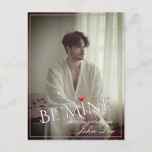 Romantic Be Mine Valentine Design Postcard