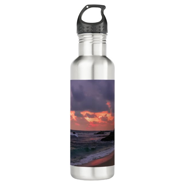 Romantic Beach at Dusk 710 Ml Water Bottle (Front)
