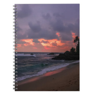 Romantic Beach at Dusk Notebook