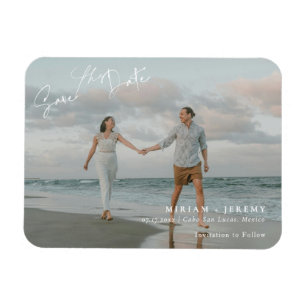 Romantic Beach Destination Wedding Full Photo Magnet