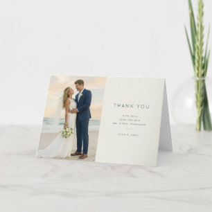 Romantic Beach Photo Thank You Card