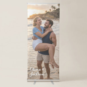 Romantic Beach Photo Wedding Welcome Banner