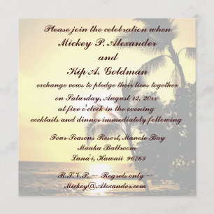 Romantic Beach Wedding Celebration Invitation