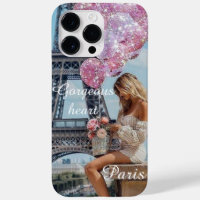 Romantic beautiful Girl Eiffel Tower
