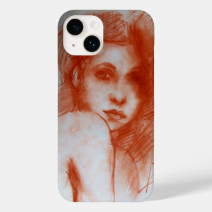 ROMANTIC BEAUTY / Woman Portrait in Sepia Brown Case-Mate iPhone 14 Case