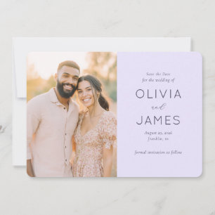 Romantic Beige Minimalist Photo Save The Date